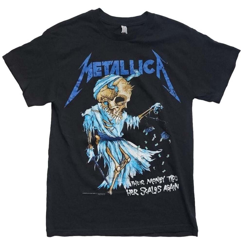 Metallica Doris Their Money Tips Her Scales T-Shirt Size M Black